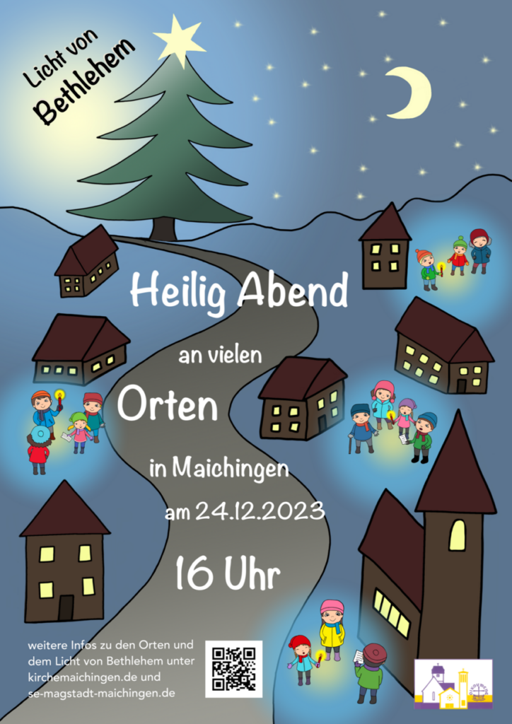Heilig Abend an verschiedenen Orten in Maichingen 2023 (Plakat)